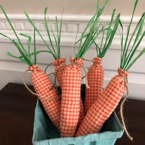 5New gingham spring carrots
